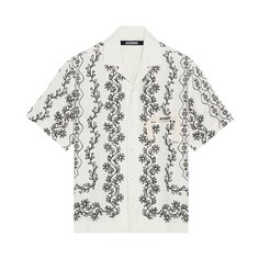 Рубашка для боулинга Jacquemus Flower Garland, Белый/Черный