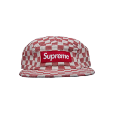 Кепка Supreme Checkerboard Camp, красная