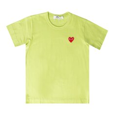 Зеленая футболка с логотипом Comme des Garçons PLAY Basic Heart