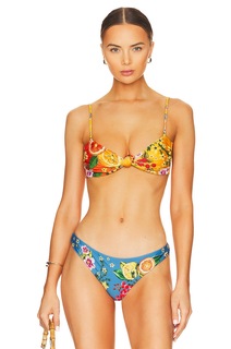 Бюстгальтер Agua Bendita x REVOLVE Lucille Bandeau Bikini Top, цвет Vita Multicolor