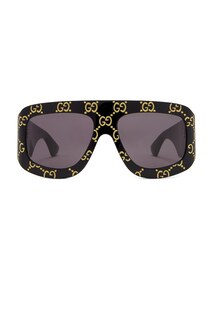 Солнцезащитные очки Gucci Mask, цвет Black &amp; Grey