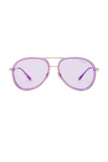 Солнцезащитные очки VERSACE Aviator, цвет Lilac Transparent &amp; Light Violet