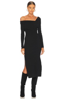 Платье миди Line &amp; Dot Sylvie Midi Sweater Dress, черный