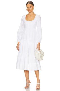 Платье миди Cinq a Sept Midi Hillary Dress, белый