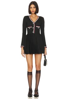 Платье мини self-portrait Knit, черный