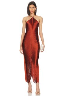 Платье Cult Gaia Renata Gown, бронзовый