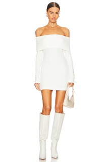 Платье мини Enza Costa x REVOLVE Off-shoulder Sweater, цвет Winter White