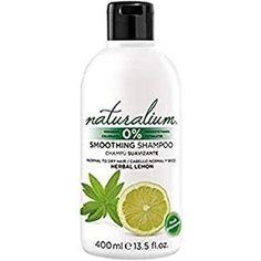 Разглаживающий шампунь для волос для максимального увлажнения, мягкости и стойкости, 400 мл, травы и лимон, Naturalium