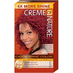 Краска для волос Exotic Shine Color Интенсивный красный 7.6, Creme Of Nature