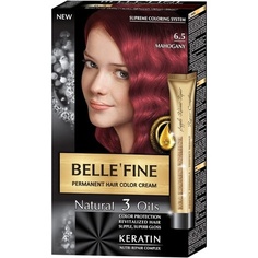 Крем-краска для волос Belle&apos;Fine No.6.5 «Красное дерево» с кератином, аргановым, миндальным и оливковым маслом