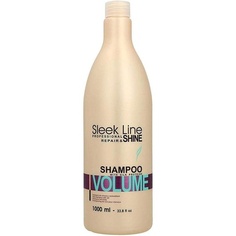 Sleek Line Профессиональный шампунь для восстановления и блеска с протеинами шелка 1000мл, Stapiz