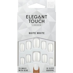 Ногти основного цвета, довольно белые, 24 шт., Elegant Touch