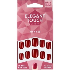 Основной цвет ногтей насыщенно-красный, 1 шт., Elegant Touch