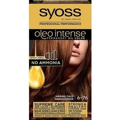 Oleo Intense Permanent Oil Colouring Краска для волос 6-76 Теплая медь с питательным маслом и без аммиака 115 мл, Syoss