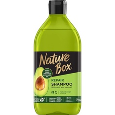Восстанавливающий шампунь, 385 мл — масло авокадо холодного отжима — восстанавливает поврежденные волосы и разглаживает секущиеся кончики — веганская формула, Nature Box
