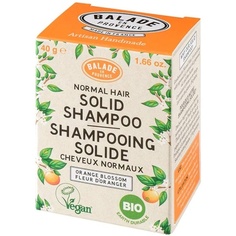Органический твердый шампунь для нормальных волос с ароматом апельсинового цвета 40 г, Balade En Provence