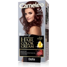 Перманентная крем-краска для волос Темное красное дерево Интенсивное окрашивание и защита 5 масел + кислоты Омега плюс Профессиональная роскошная краска для волос, Cameleo
