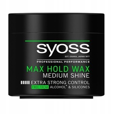 Воск Max Hold для укладки волос, средний блеск, 150 мл, Syoss