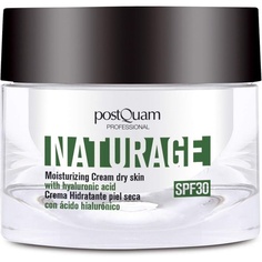 Naturage Увлажняющий крем для лица для сухой кожи со 100% натуральными ингредиентами и солнцезащитным кремом SPF 30, 50 мл, Postquam