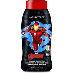 Naturaverde Kids Marvel Avengers Iron Man детский шампунь и гель для душа с экстрактами календулы и ромашки 250 мл, So.Di.Co