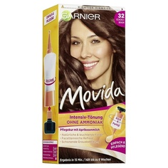Крем-тинт Movida Care, Интенсивная краска для волос 32 Шоколадно-коричневый 1 шт., Garnier