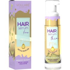 Vollar Cosmetics Сыворотка для волос 30 мл - обогащена витаминами Е, А и D для тонких, нежных и безобъемных волос, Vollare Cosmetics