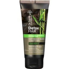 Sante Detox Восстанавливающий кондиционер для волос с бамбуковым углем 200 мл - Делает волосы, Elfa ЭЛЬФА