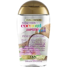 Масло для волос Coconut Miracle Oil, проникающее для сухих волос, экстра сила, 100 мл, Ogx