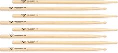 Барабанные палочки Vater American Hickory, 4 упаковки — Лос-Анджелес 5А — деревянный наконечник