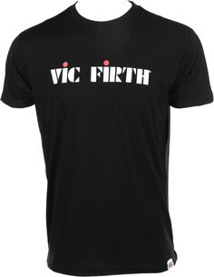 Черная классическая футболка с логотипом Vic Firth, большой размер