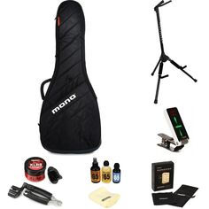 MONO Vertigo Гибридная сумка для акустической гитары Essential Care Bundle — черный