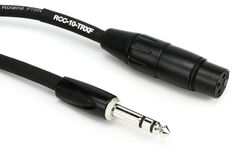Roland RCC-10-TRXF Соединительный кабель Black Series с разъемом XLR «мама» и разъемом TRS «папа» 1/4 дюйма — 10 футов