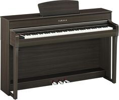 Цифровое пианино Yamaha Clavinova CLP-735 со скамейкой — отделка темный орех