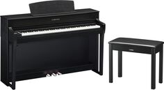 Цифровое пианино Yamaha Clavinova CLP-745 со скамейкой — матовая черная отделка