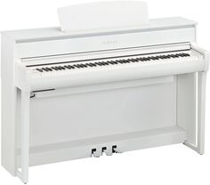 Цифровое пианино Yamaha Clavinova CLP-775 со скамейкой — матовая белая отделка