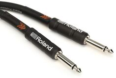 Инструментальный кабель Roland RIC-B10 Black Series — вилка TS от 1/4 дюйма до вилки TS 1/4 дюйма — 10 футов