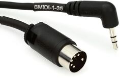 Boss BMIDI-1-35 Тип A 3,5-мм TRS-папа 5-контактный DIN MIDI-кабель — 1 фут