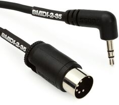 Boss BMIDI-2-35 Тип A 3,5 мм TRS — 5-контактный разъем DIN MIDI-кабель «папа» — 2 фута