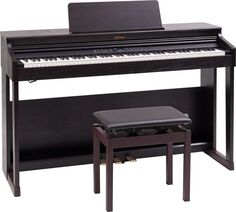 Цифровое пианино Roland RP701, отделка темного палисандра, с подходящей скамейкой