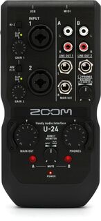 Удобный аудиоинтерфейс Zoom U-24