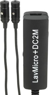Saramonic LavMicro+DC2M Прикрепляемый петличный микрофон для 2 человек с разъемами Lightning и USB — кабель длиной 5,7 футов