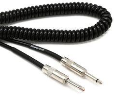 Лавовый кабель LCRCBS Retro Coil, прямой и прямой бесшумный инструментальный кабель — 20 футов, черный Lava Cable