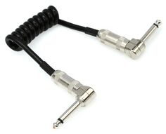 Лавовый кабель LCMNCB с мини-катушкой, угловой и угловой инструментальный кабель — 6 дюймов, черный Lava Cable