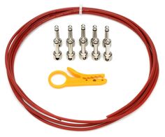 Комплект кабелей для педалборда Lava Cable Tightrope — 10 футов — красный