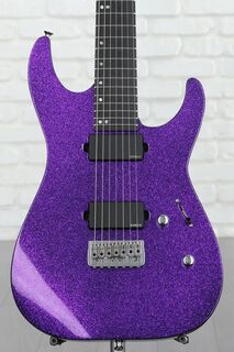 Новая электрогитара ESP USA M-7 Baritone HT — Purple Sparkle