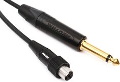 Инструментальный кабель Shure WA305 Premium с разъемом 1/4 дюйма на TA4F для беспроводного поясного передатчика