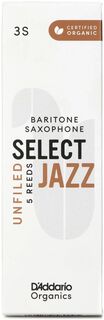 D&apos;Addario Organics Select Jazz Необработанные трости для баритона-саксофона — 3 мягких (5 шт.) D'addario