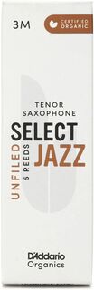 D&apos;Addario Organics Select Jazz Необработанные трости для тенор-саксофона — 3 средних размера (5 шт. в упаковке) D'addario