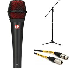 Комплект суперкардиоидных динамических портативных вокальных микрофонов sE Electronics V7 — черный