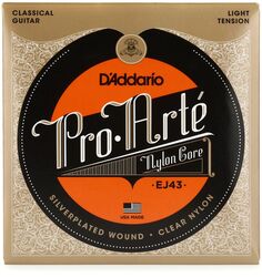 Струны для классической гитары D&apos;Addario EJ43 Pro-Arte - легкое натяжение D'addario